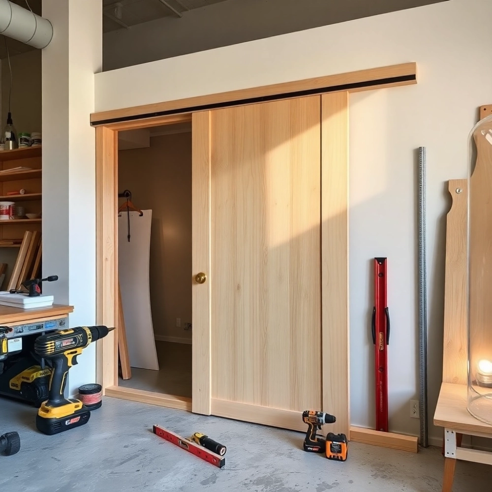 Jak zrobić ściankę działowa z drzwiami przesuwnymi